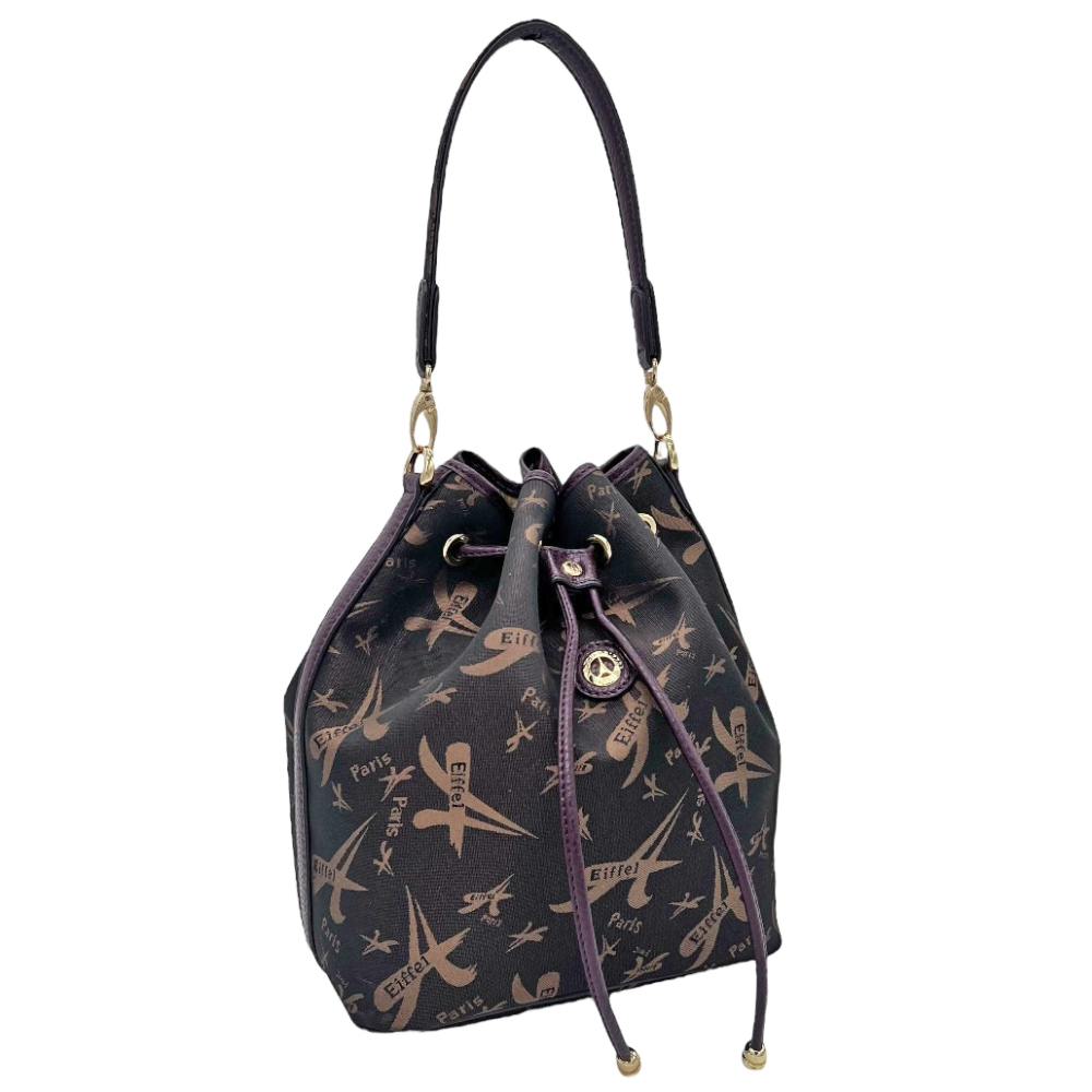 699-10075M-Υφασμάτινο Πουγκί - Καφέ