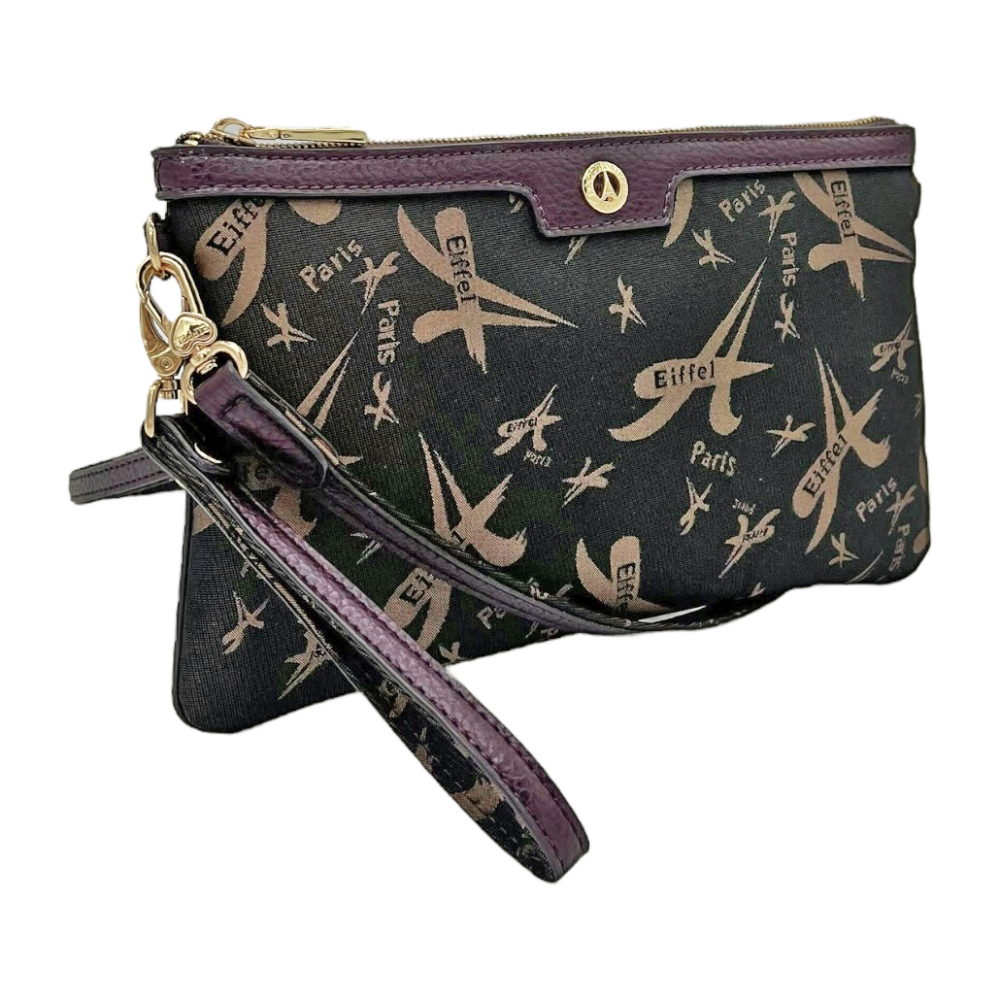 699-151006-1-Γυναικείος Φάκελος Με Logo - Καφέ