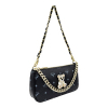 Eiffel Bear Chain Shoulder Bag 36-201021-1B - Μαύρο
